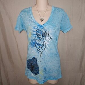 Sinful Grunge Graphic Tee V-Neck‎